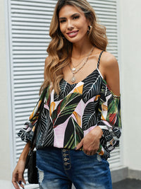 Casual Fashion Printed V-neck Sleeveless Tops Sling