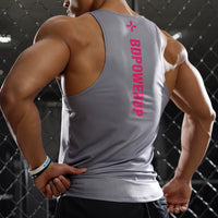 Narrow Shoulder Fashion Print Sleeveless T-shirt I-Shaped Vest