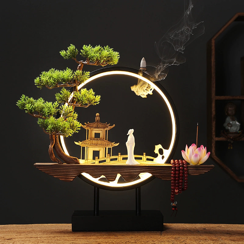 New Chinese Style Small Night Lamp Office Desk Surface Panel Opening Gift