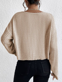 Autumn Fashion Thread Pullover T-shirt Long Sleeve Knitwear