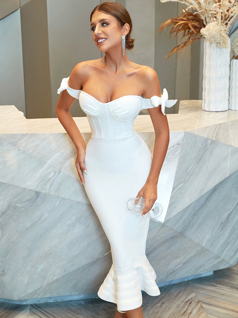 White Party Dress Sexy Club Elegant Party Evening Dress