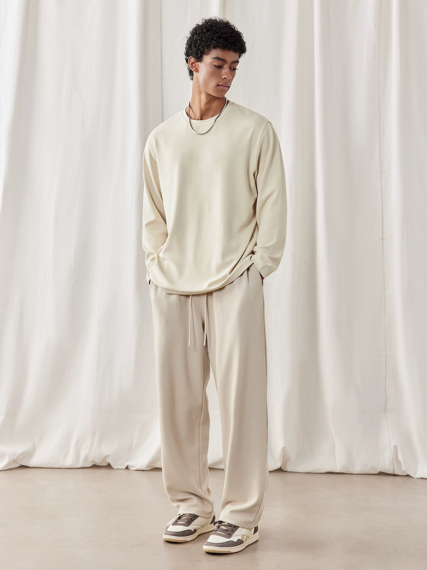 New Solid Color Men's Autumn Simplicity Long-Sleeved Bottoming Shirt