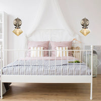 Fashion Minimalist Study Bedside Modern Retro Industrial Style Iron Art Electroplating Machinery Single Section Decorative Bronze Wall Lamp