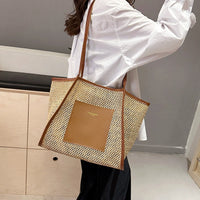 Bag Female Summer Cut Out Work Clothing Straw Woven Bag