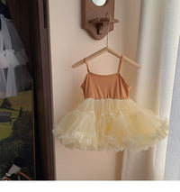 Korean Style Girl Dress Summer Dress Pettiskirt 2024 New Arrival Girl Princess Dress Fashion Baby Performance Dance Skirt