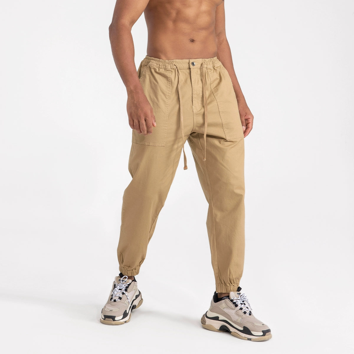 Retro Functional Men's Fashion Brand Loose Elastic Overalls