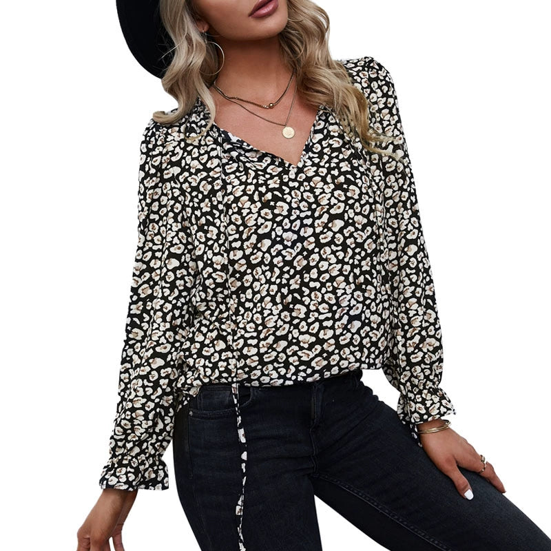 Fashion Long Sleeves Chiffon Shirt Women's Summer Thin Loose V-neck Pullover T-Shirt Stylish Niche Top 2518521