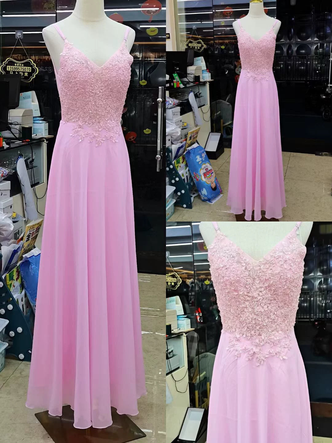2 Chiffon Hand-Stitched Super Fairy Fluttering Nightclub Bar KTV Model Catwalk Evening Dress Covering Belly Thin Pink