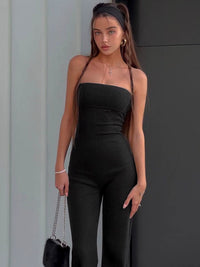 off-Shoulder Collar Backless High Waist Stretch Silm Long Tube Top