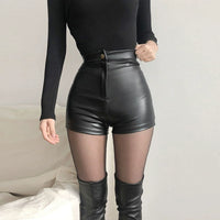 Waisted High Waist Shorts Skinny Sheath