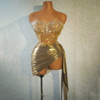 Summer New Performance Dress Nightclub Club Temperament Slim dress Music Festival Model Catwalk Banquet Party Watch