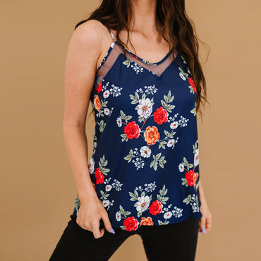 V Neck Vest Embroider Loose All-Matching Sleeveless Lace