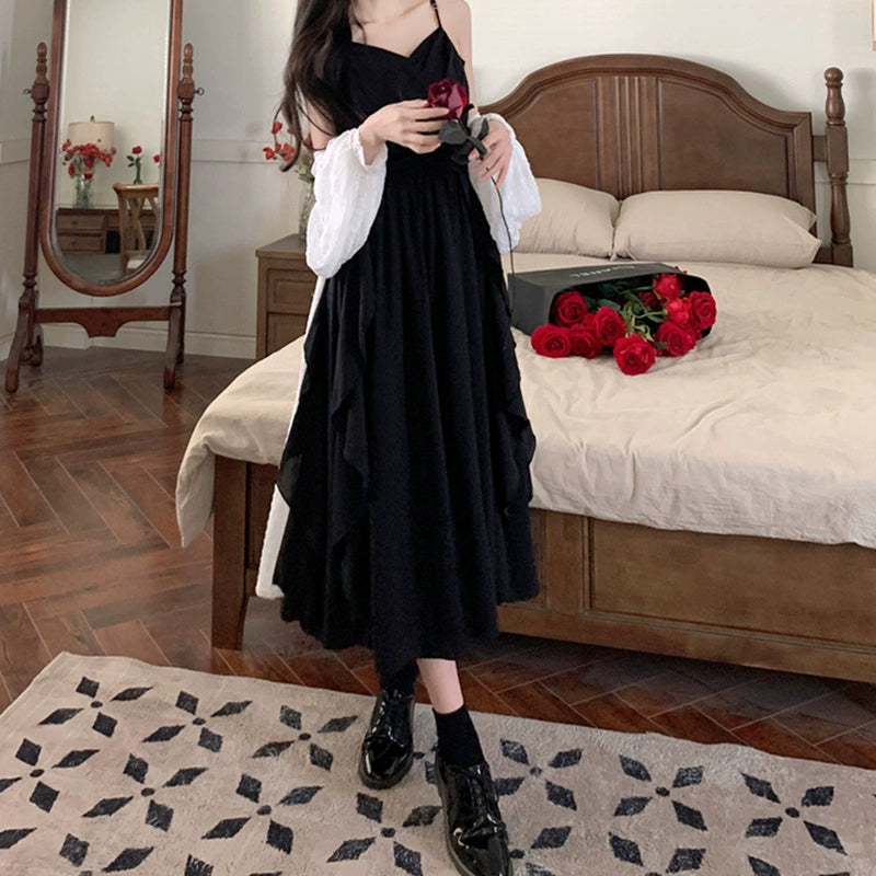 Summer Chubby Slimming Niche Style Long Dress Lace Sling Mega Mart Center Summer Chubby Slimming Niche Style Long Dress Lace Sling Mega Mart Center