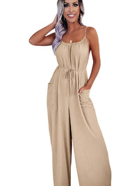 European and American Sexy Cold-Shoulder Sleeveless Jumpsuit Trousers Sling