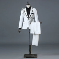 British Style Court Dress Sequined Diamonds Embroidered Suit Suit Men's Designer Studio Wedding Suit Costume