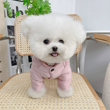 Pet Clothes Fall and Winter New Arrival Cotton and Thickening Four-Foot Pants Teddy Bichon Dog Cat Warm Cotton Coat Jacket