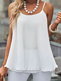 Green Sleeveless Fashion Fashion Double Layer Loose Sling