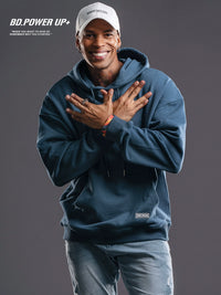 Bodybuilding Hooded Loose Shoulder Base All-Matching Men's Sweatshirt