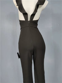 Legal System Ruffles Bare Back Street Cool Jumpsuit