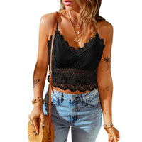 Niche Loose Sexy Lace V-neck Sleeveless Tank Top