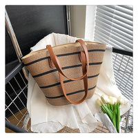 Retro Fancy Large Capacity Vacation Straw Woven Bag