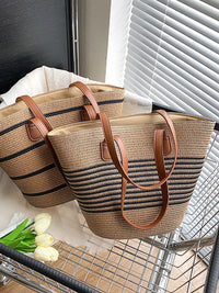 Retro Fancy Large Capacity Vacation Straw Woven Bag