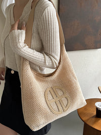 Women's Bag Easiest for Match Shoulder Seaside Work Clothing Straw Woven Bag