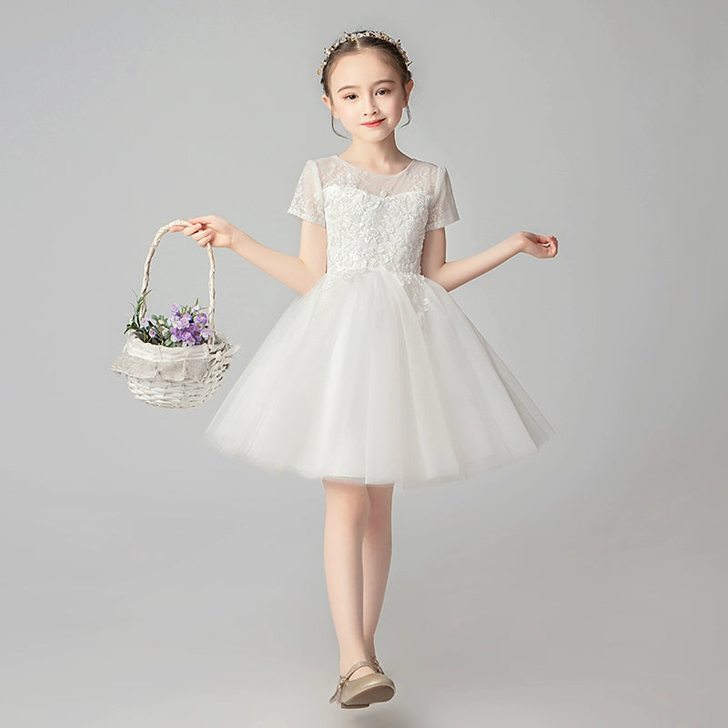 Tulle Tutu Stylish Short-Sleeved Dress Children's Dress