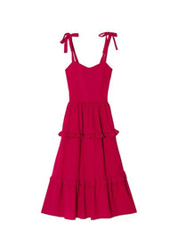 Thailand Sanya Red Photo Strap Dress