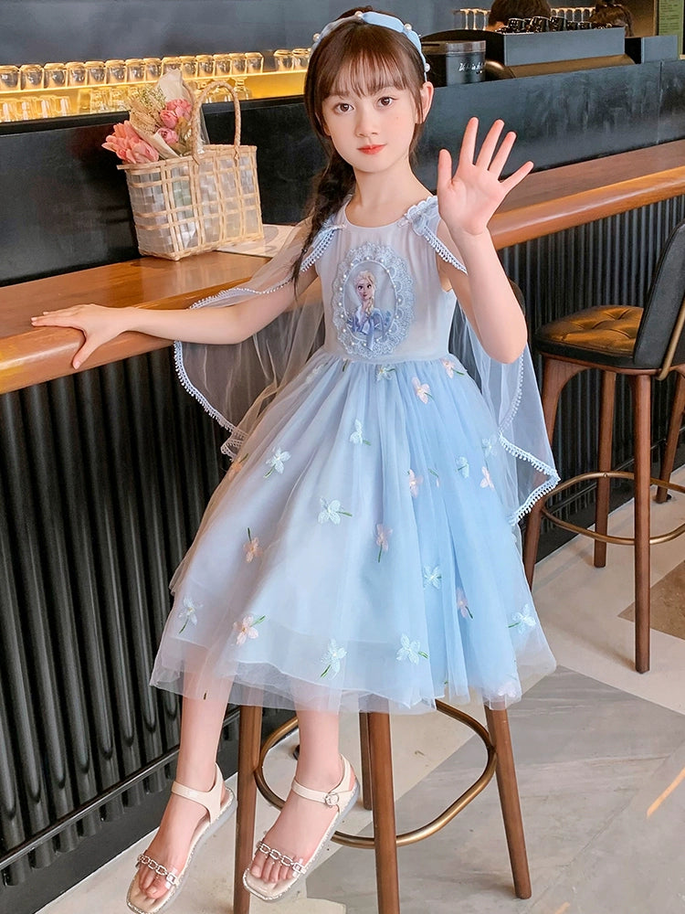 Little Girl Princess Dress Children's Fashionable Summer Elsa Clothes