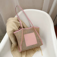 Bag Female Summer Cut Out Work Clothing Straw Woven Bag