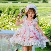 2023 Summer New Super Fashionable Girls' Lolita Princess Dress Cartoon Sweet Pettiskirt Dress