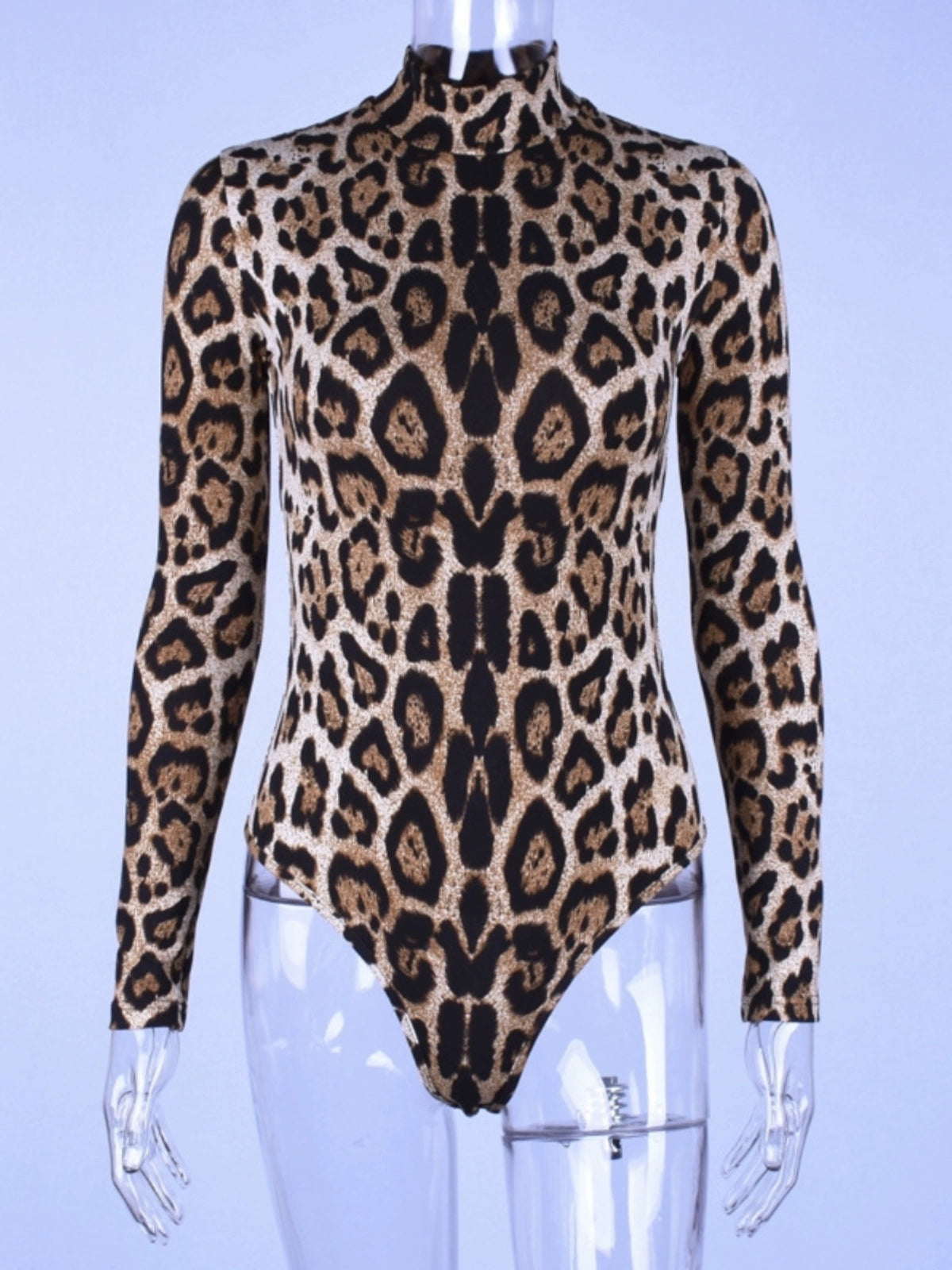 Fashion Trendy Leopard Print Print Silm High Waist Jumpsuit