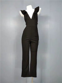 Legal System Ruffles Bare Back Street Cool Jumpsuit