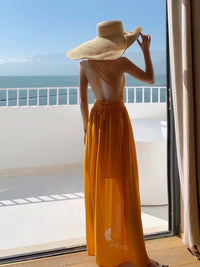 Super Fairy Sexy Bare Back Bali Chiffon Dress