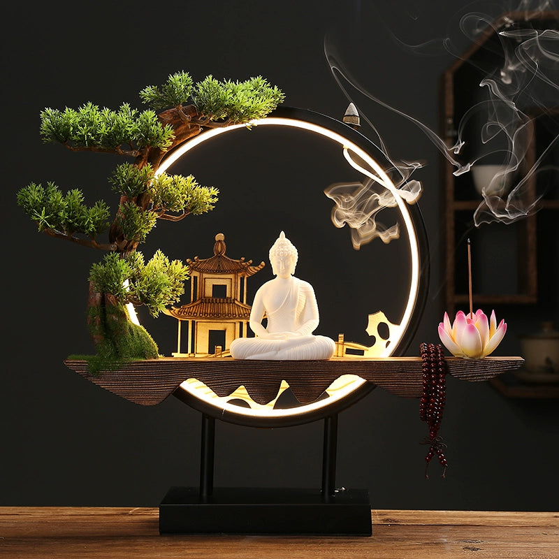 New Chinese Style Small Night Lamp Office Desk Surface Panel Opening Gift