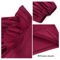 New Fashion plus Size High Waist Party Party Dress Wine Red Dress plus Size Party Dress