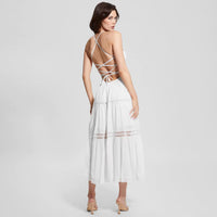 Cross-Border Fashion Export New Sexy Dress Suspender Skirt off-Neck Dress Cut Out Lace-up Backless Long Dress