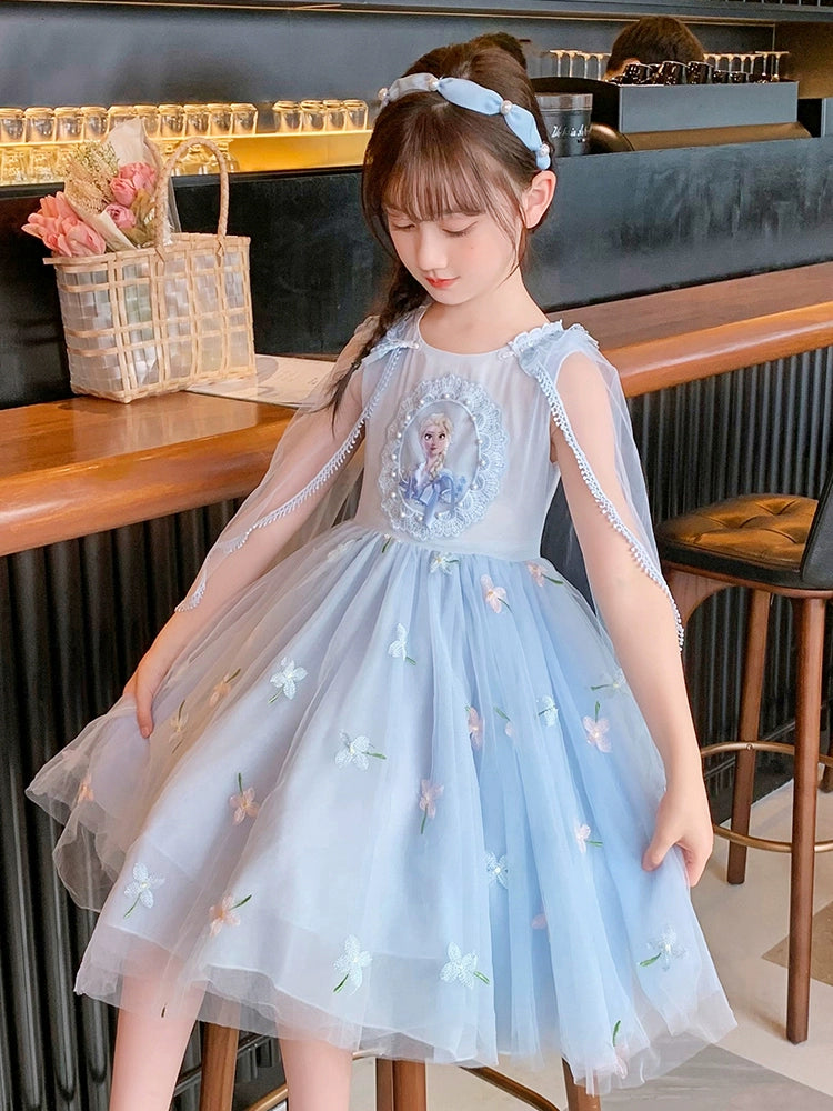 Little Girl Princess Dress Children's Fashionable Summer Elsa Clothes