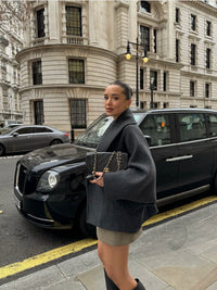 Miu Double Waist Stylish Niche Style Solid Color Skirt