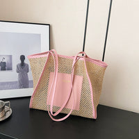 Bag Female Summer Cut Out Work Clothing Straw Woven Bag