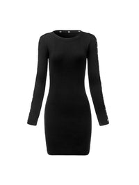 Inspirational Skirt off-Shoulder Black Slim Knit