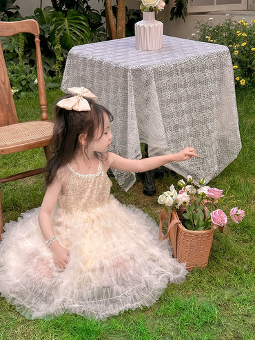 66 Princess Dress Girls' Dress Summer Dress Kids' Skirt 2023 New Western Style Little Girl Dress Gauze Dress Fashionable