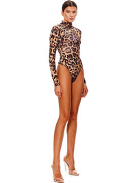 Fashion Trendy Leopard Print Print Silm High Waist Jumpsuit