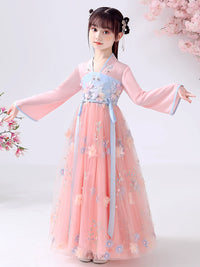 Little Girls Children's Clothes Princess Dress Autumn Hanfu