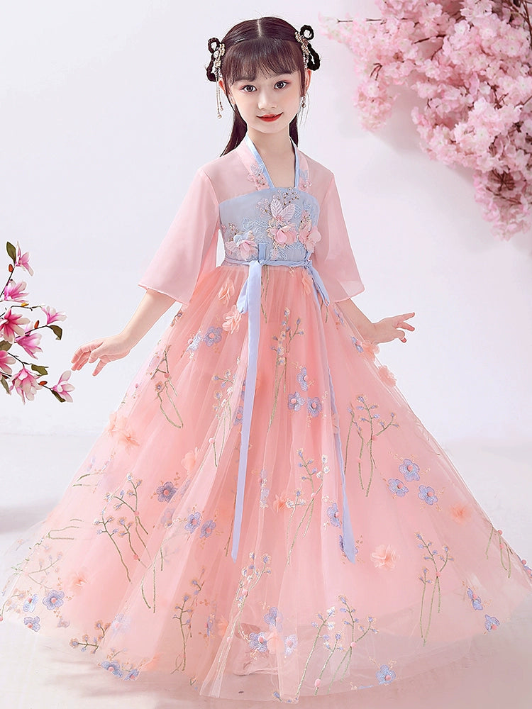 Little Girls Children's Clothes Princess Dress Autumn Hanfu