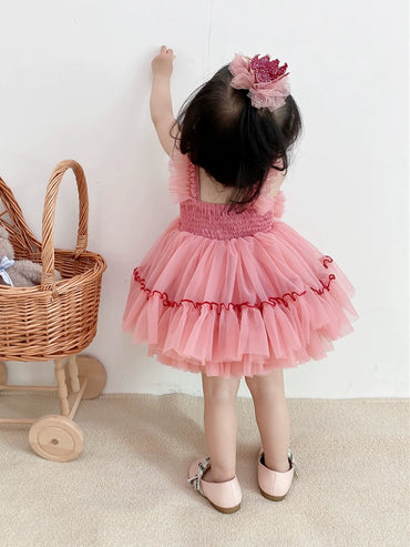 Birthday Baby Girl One-Year-Old Western Style Two-Piece Suit Princess Dress
