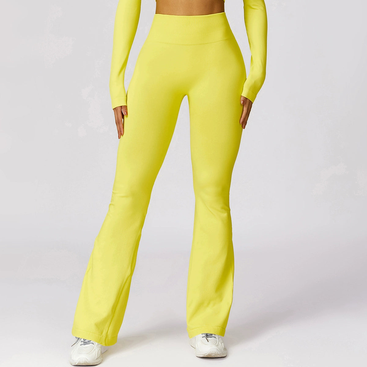 Fashion Wide Leg Tight Seamless Hip Lifting Yoga Bell-Bottom Pants Abdominal-Shaping High Waist Bootcut Casual Sports Pants Pants