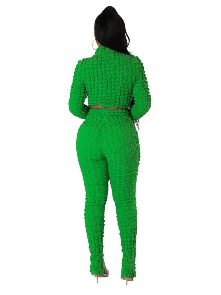 Sexy African Clothes Women 2 Piece Set Crop Tops Empire Pant Suits