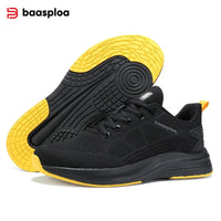 Baasploa Men Running Shoes Brand Mesh Breathable Casual Sneakers Male Lace-Up Comfort Lightweight Sport Shoes Non-Slip Outdoor